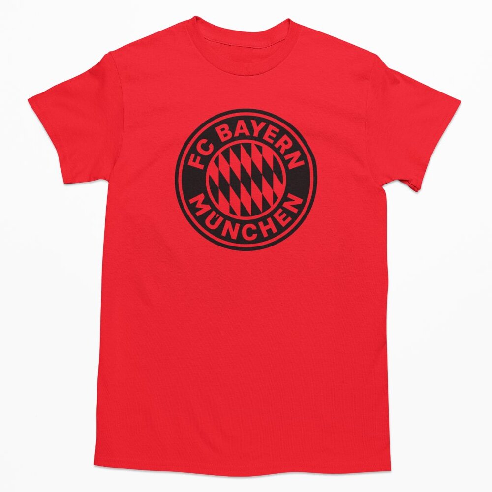 NEW Bayern Munich Team Color Pop Big Logo T-Shirt RED